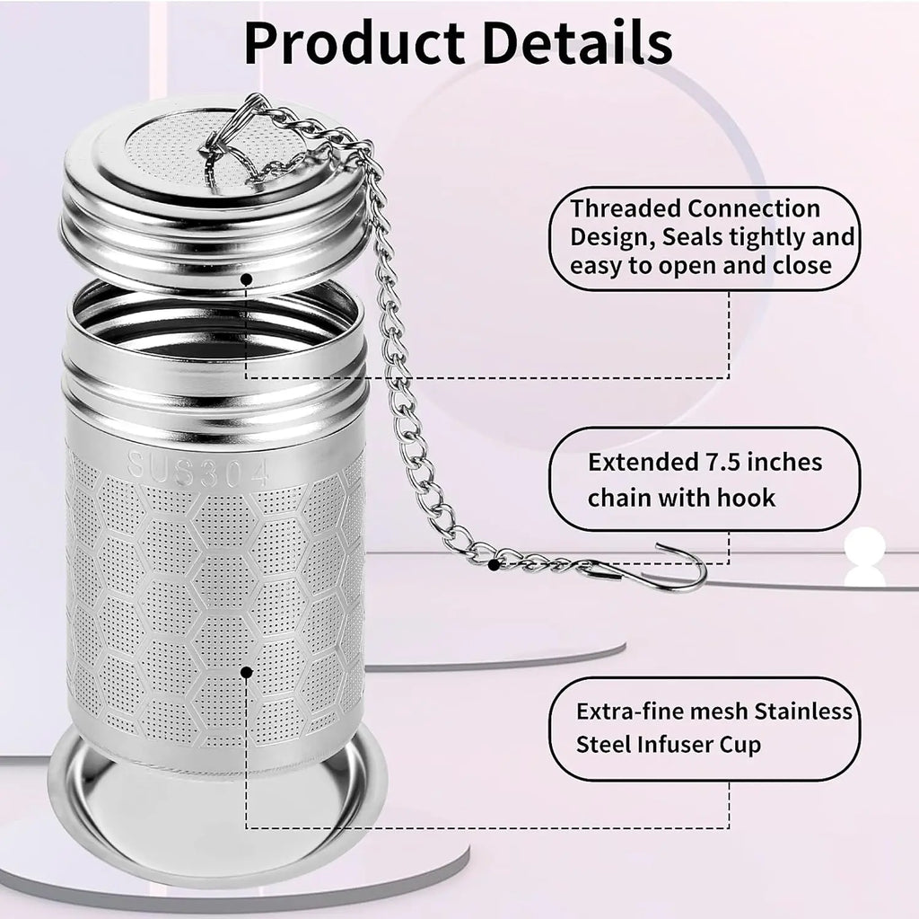 304 Stainless Steel Tea Strainers Set: Extra Fine Mesh Tea Infuser for Loose Leaf Tea Strainers