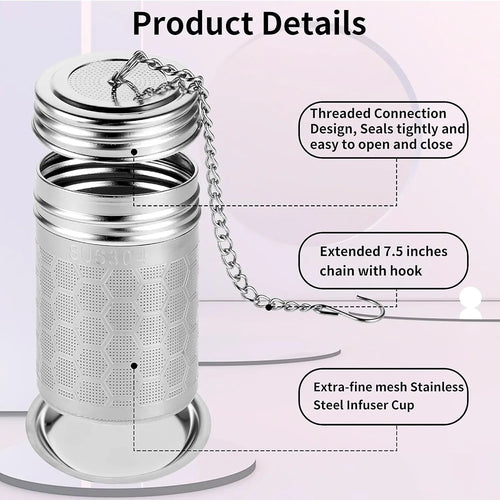 304 Stainless Steel Tea Strainers Set: Extra Fine Mesh Tea Infuser for Loose Leaf Tea Strainers