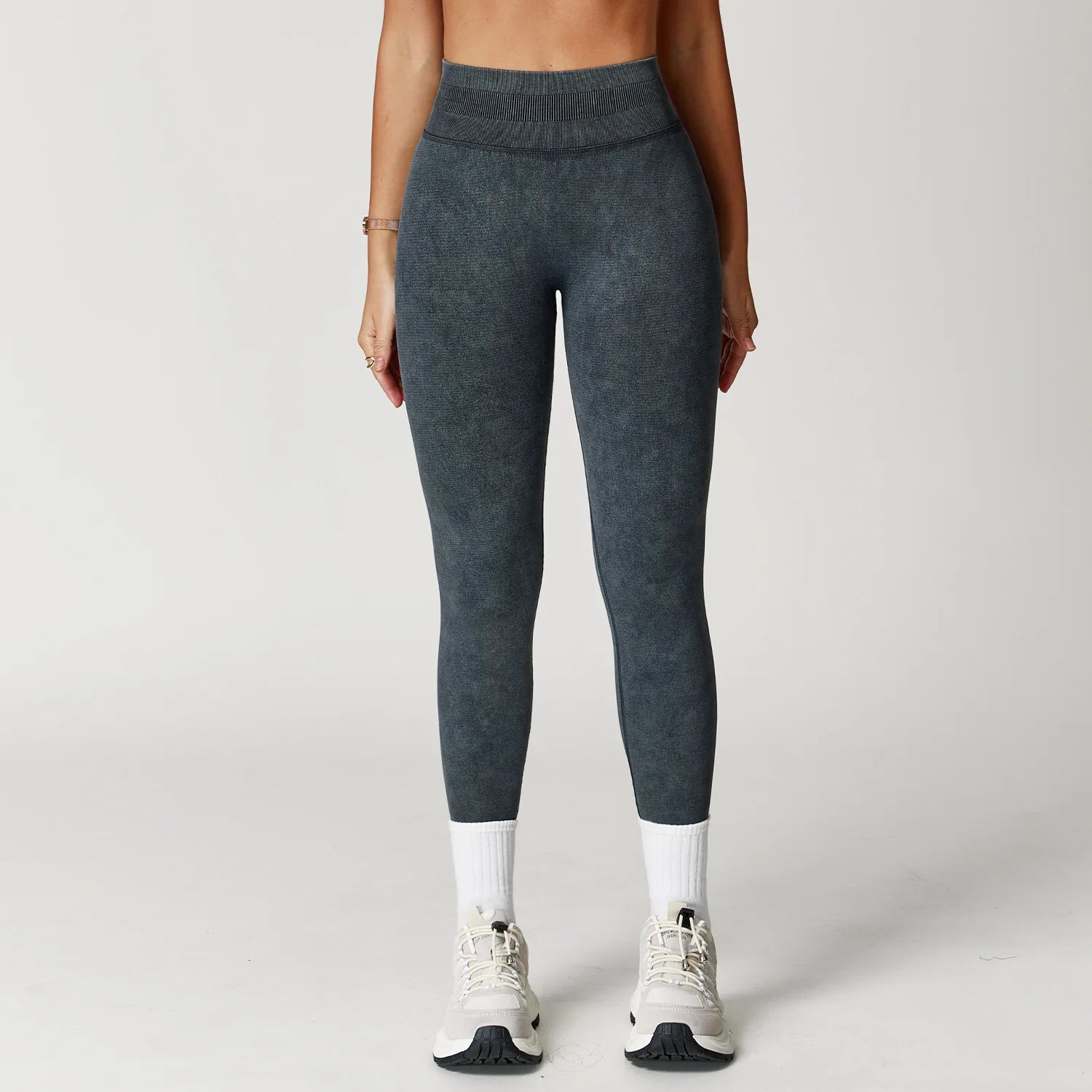 Yoga Pants, Impact Leggings for Women, Seamless Sports Yoga Pants, High-Waisted Ribbed Gym Wear, Fitness Training Clothes